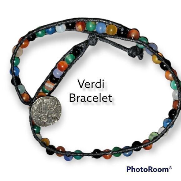 Verdi Agate Wrap Bracelet - Picture 1 of 6